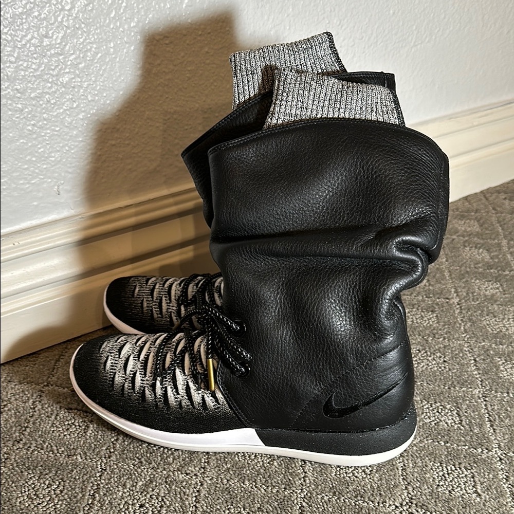 Nike Black and White High-Top Sneakers